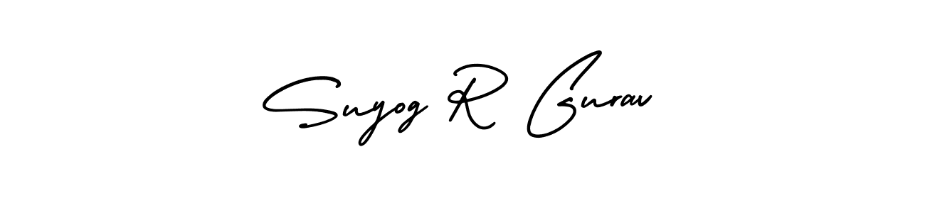 Use a signature maker to create a handwritten signature online. With this signature software, you can design (AmerikaSignatureDemo-Regular) your own signature for name Suyog R Gurav. Suyog R Gurav signature style 3 images and pictures png