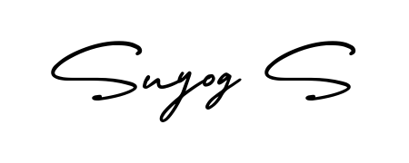 Create an unforgettable impression when signing with Suyog S name styled in AmerikaSignatureDemo-Regular typography. 100% free online generator. Suyog S signature style 3 images and pictures png
