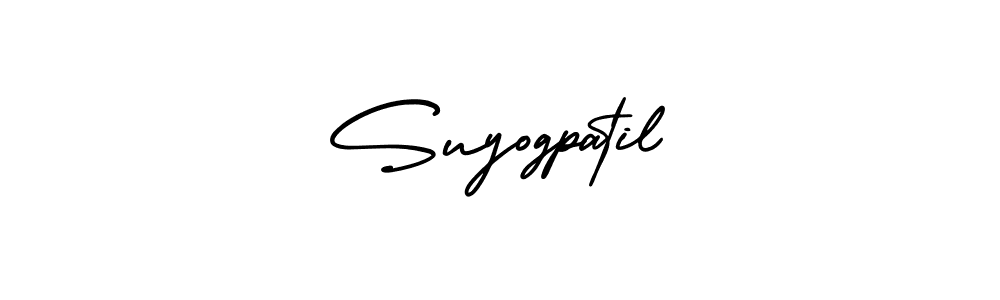 The best way (AmerikaSignatureDemo-Regular) to make a short signature is to pick only two or three words in your name. The name Suyogpatil include a total of six letters. For converting this name. Suyogpatil signature style 3 images and pictures png