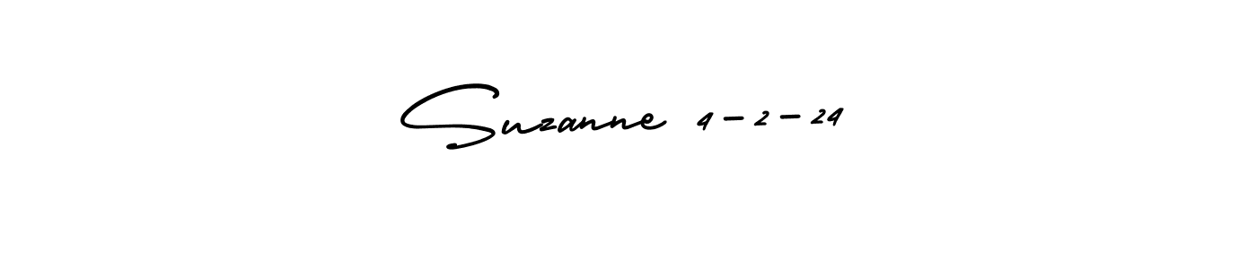 Make a short Suzanne 4-2-24 signature style. Manage your documents anywhere anytime using AmerikaSignatureDemo-Regular. Create and add eSignatures, submit forms, share and send files easily. Suzanne 4-2-24 signature style 3 images and pictures png