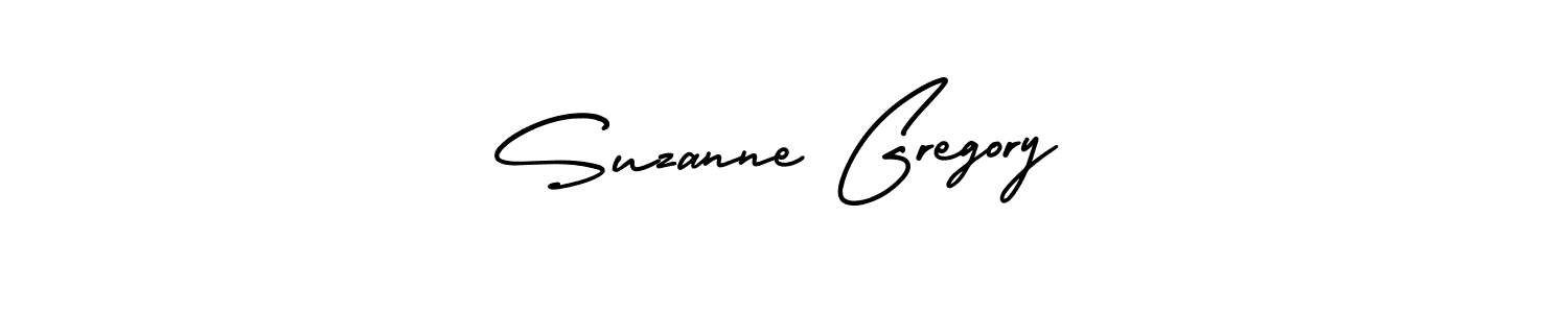 AmerikaSignatureDemo-Regular is a professional signature style that is perfect for those who want to add a touch of class to their signature. It is also a great choice for those who want to make their signature more unique. Get Suzanne Gregory name to fancy signature for free. Suzanne Gregory signature style 3 images and pictures png