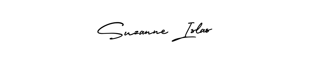 AmerikaSignatureDemo-Regular is a professional signature style that is perfect for those who want to add a touch of class to their signature. It is also a great choice for those who want to make their signature more unique. Get Suzanne Islas name to fancy signature for free. Suzanne Islas signature style 3 images and pictures png