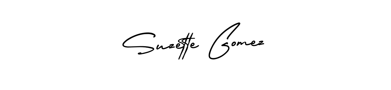 if you are searching for the best signature style for your name Suzette Gomez. so please give up your signature search. here we have designed multiple signature styles  using AmerikaSignatureDemo-Regular. Suzette Gomez signature style 3 images and pictures png