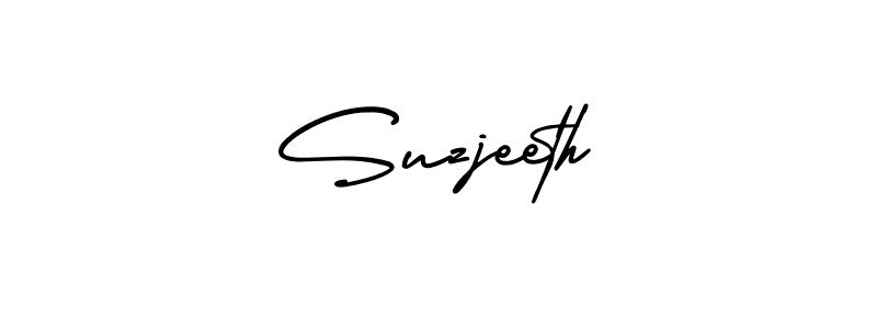 Make a beautiful signature design for name Suzjeeth. With this signature (AmerikaSignatureDemo-Regular) style, you can create a handwritten signature for free. Suzjeeth signature style 3 images and pictures png