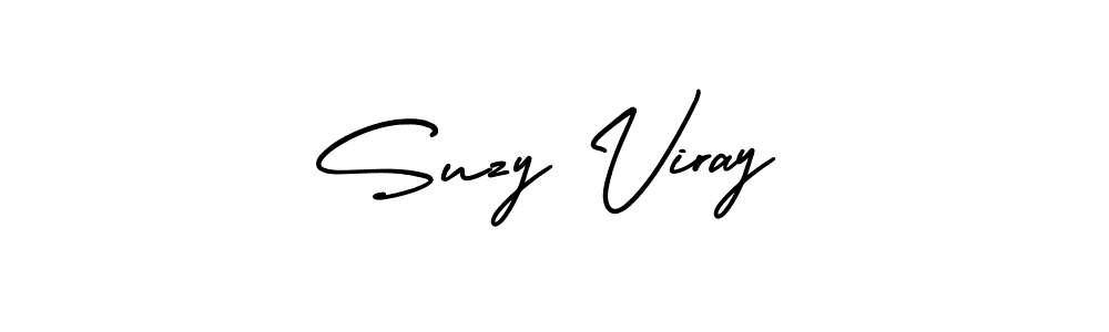 The best way (AmerikaSignatureDemo-Regular) to make a short signature is to pick only two or three words in your name. The name Suzy Viray include a total of six letters. For converting this name. Suzy Viray signature style 3 images and pictures png