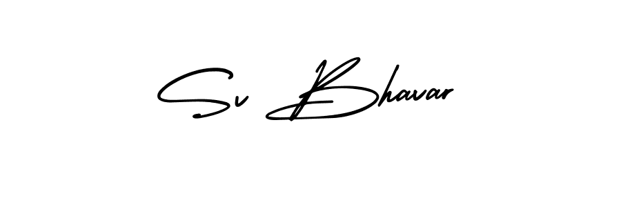 if you are searching for the best signature style for your name Sv Bhavar. so please give up your signature search. here we have designed multiple signature styles  using AmerikaSignatureDemo-Regular. Sv Bhavar signature style 3 images and pictures png