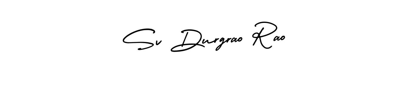 How to make Sv Durgrao Rao name signature. Use AmerikaSignatureDemo-Regular style for creating short signs online. This is the latest handwritten sign. Sv Durgrao Rao signature style 3 images and pictures png