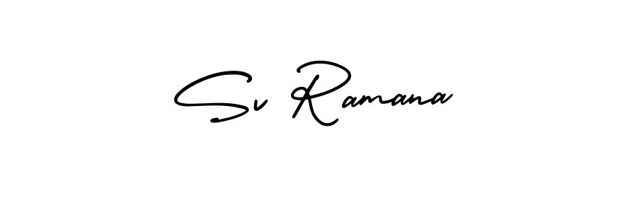 if you are searching for the best signature style for your name Sv Ramana. so please give up your signature search. here we have designed multiple signature styles  using AmerikaSignatureDemo-Regular. Sv Ramana signature style 3 images and pictures png