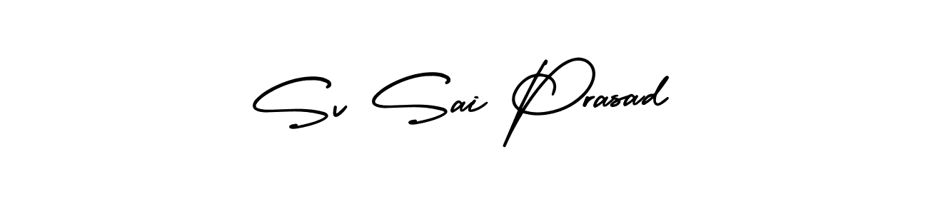 It looks lik you need a new signature style for name Sv Sai Prasad. Design unique handwritten (AmerikaSignatureDemo-Regular) signature with our free signature maker in just a few clicks. Sv Sai Prasad signature style 3 images and pictures png