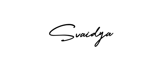 Design your own signature with our free online signature maker. With this signature software, you can create a handwritten (AmerikaSignatureDemo-Regular) signature for name Svaidya. Svaidya signature style 3 images and pictures png