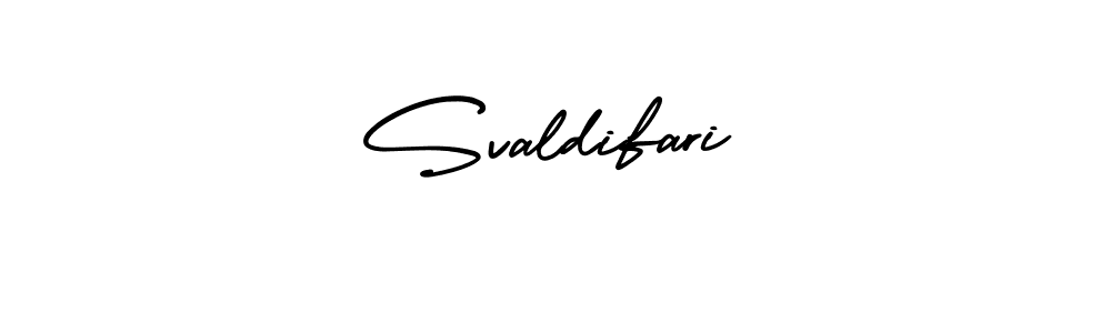 Use a signature maker to create a handwritten signature online. With this signature software, you can design (AmerikaSignatureDemo-Regular) your own signature for name Svaldifari. Svaldifari signature style 3 images and pictures png