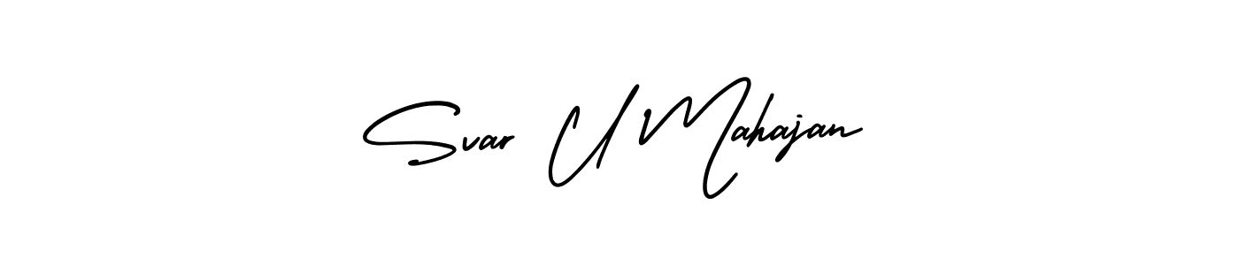 Also we have Svar U Mahajan name is the best signature style. Create professional handwritten signature collection using AmerikaSignatureDemo-Regular autograph style. Svar U Mahajan signature style 3 images and pictures png