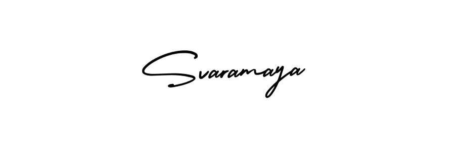 Also You can easily find your signature by using the search form. We will create Svaramaya name handwritten signature images for you free of cost using AmerikaSignatureDemo-Regular sign style. Svaramaya signature style 3 images and pictures png