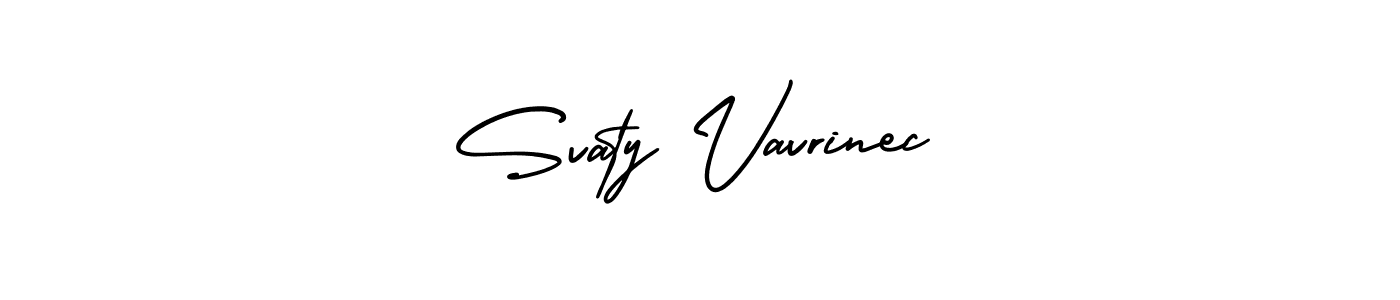 The best way (AmerikaSignatureDemo-Regular) to make a short signature is to pick only two or three words in your name. The name Svaty Vavrinec include a total of six letters. For converting this name. Svaty Vavrinec signature style 3 images and pictures png