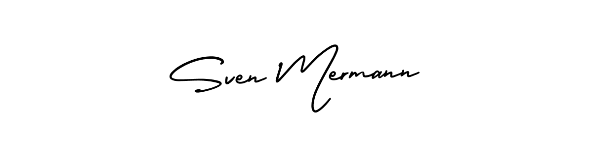 How to make Sven Mermann name signature. Use AmerikaSignatureDemo-Regular style for creating short signs online. This is the latest handwritten sign. Sven Mermann signature style 3 images and pictures png