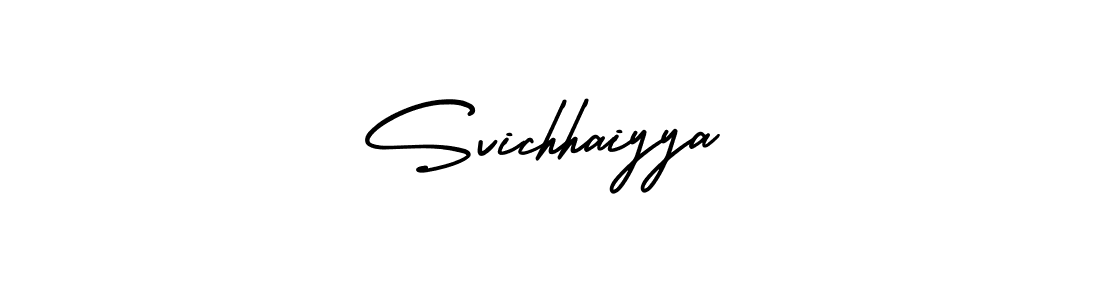 How to make Svichhaiyya name signature. Use AmerikaSignatureDemo-Regular style for creating short signs online. This is the latest handwritten sign. Svichhaiyya signature style 3 images and pictures png