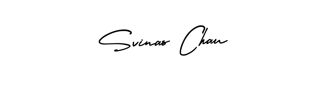 Create a beautiful signature design for name Svinas Chau. With this signature (AmerikaSignatureDemo-Regular) fonts, you can make a handwritten signature for free. Svinas Chau signature style 3 images and pictures png