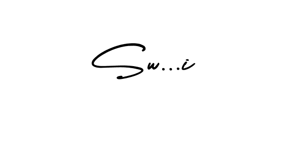 The best way (AmerikaSignatureDemo-Regular) to make a short signature is to pick only two or three words in your name. The name Sw...i include a total of six letters. For converting this name. Sw...i signature style 3 images and pictures png