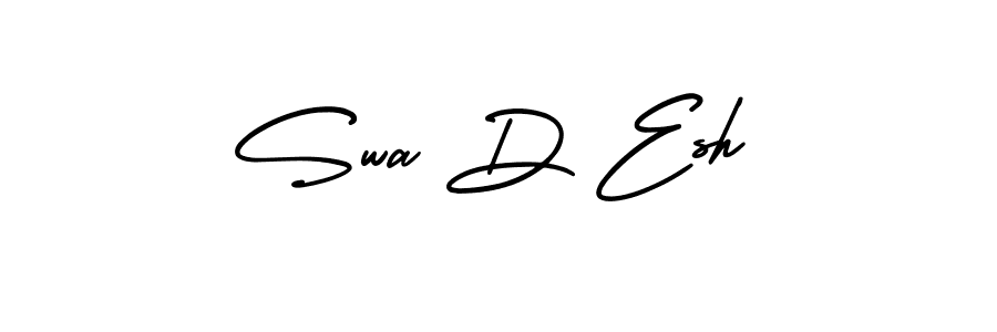 How to make Swa D Esh signature? AmerikaSignatureDemo-Regular is a professional autograph style. Create handwritten signature for Swa D Esh name. Swa D Esh signature style 3 images and pictures png