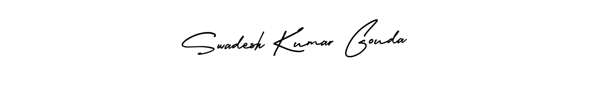 Create a beautiful signature design for name Swadesh Kumar Gouda. With this signature (AmerikaSignatureDemo-Regular) fonts, you can make a handwritten signature for free. Swadesh Kumar Gouda signature style 3 images and pictures png