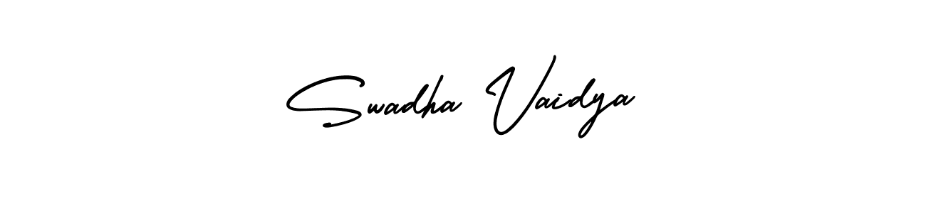 How to make Swadha Vaidya name signature. Use AmerikaSignatureDemo-Regular style for creating short signs online. This is the latest handwritten sign. Swadha Vaidya signature style 3 images and pictures png