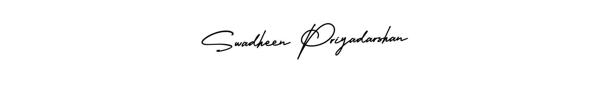 Create a beautiful signature design for name Swadheen Priyadarshan. With this signature (AmerikaSignatureDemo-Regular) fonts, you can make a handwritten signature for free. Swadheen Priyadarshan signature style 3 images and pictures png