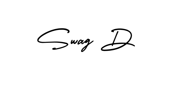 How to make Swag D signature? AmerikaSignatureDemo-Regular is a professional autograph style. Create handwritten signature for Swag D name. Swag D signature style 3 images and pictures png