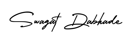 A classic penmanship look for Swagat Dabhade. The AmerikaSignatureDemo-Regular font brings timeless elegance and confidence to every signed document. Swagat Dabhade signature style 3 images and pictures png