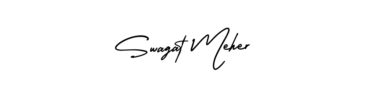 AmerikaSignatureDemo-Regular is a professional signature style that is perfect for those who want to add a touch of class to their signature. It is also a great choice for those who want to make their signature more unique. Get Swagat Meher name to fancy signature for free. Swagat Meher signature style 3 images and pictures png