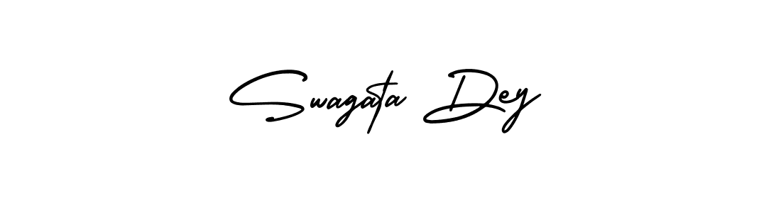 The best way (AmerikaSignatureDemo-Regular) to make a short signature is to pick only two or three words in your name. The name Swagata Dey include a total of six letters. For converting this name. Swagata Dey signature style 3 images and pictures png