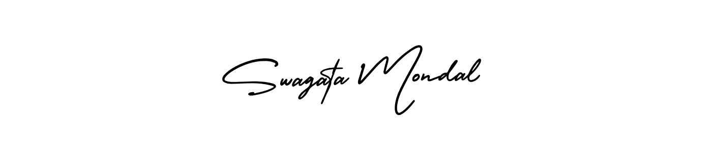 Swagata Mondal stylish signature style. Best Handwritten Sign (AmerikaSignatureDemo-Regular) for my name. Handwritten Signature Collection Ideas for my name Swagata Mondal. Swagata Mondal signature style 3 images and pictures png