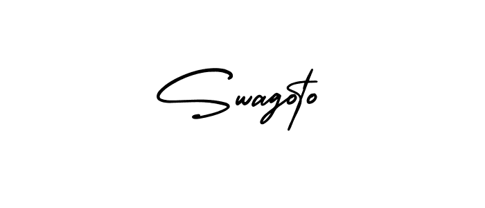 Use a signature maker to create a handwritten signature online. With this signature software, you can design (AmerikaSignatureDemo-Regular) your own signature for name Swagoto. Swagoto signature style 3 images and pictures png