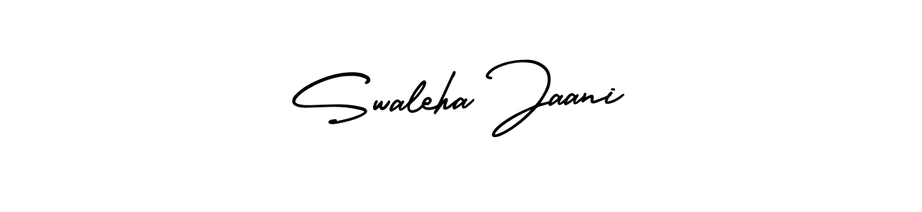 Design your own signature with our free online signature maker. With this signature software, you can create a handwritten (AmerikaSignatureDemo-Regular) signature for name Swaleha Jaani. Swaleha Jaani signature style 3 images and pictures png