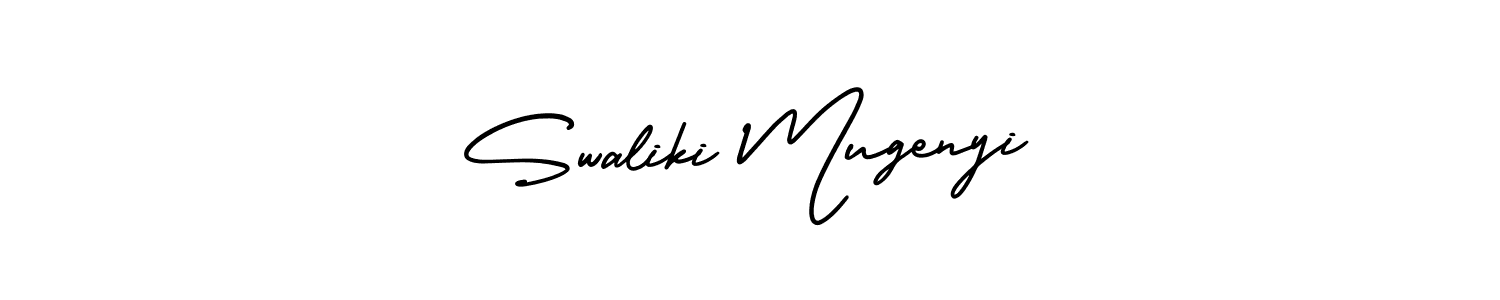 Use a signature maker to create a handwritten signature online. With this signature software, you can design (AmerikaSignatureDemo-Regular) your own signature for name Swaliki Mugenyi. Swaliki Mugenyi signature style 3 images and pictures png