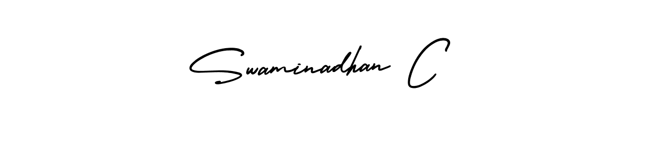 Make a beautiful signature design for name Swaminadhan C. With this signature (AmerikaSignatureDemo-Regular) style, you can create a handwritten signature for free. Swaminadhan C signature style 3 images and pictures png