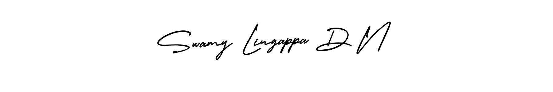 if you are searching for the best signature style for your name Swamy Lingappa D N. so please give up your signature search. here we have designed multiple signature styles  using AmerikaSignatureDemo-Regular. Swamy Lingappa D N signature style 3 images and pictures png