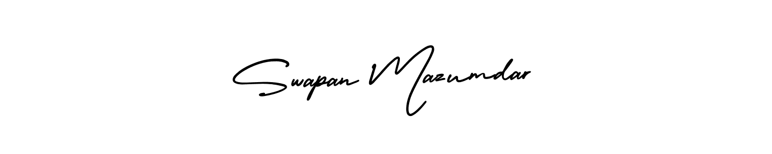 The best way (AmerikaSignatureDemo-Regular) to make a short signature is to pick only two or three words in your name. The name Swapan Mazumdar include a total of six letters. For converting this name. Swapan Mazumdar signature style 3 images and pictures png