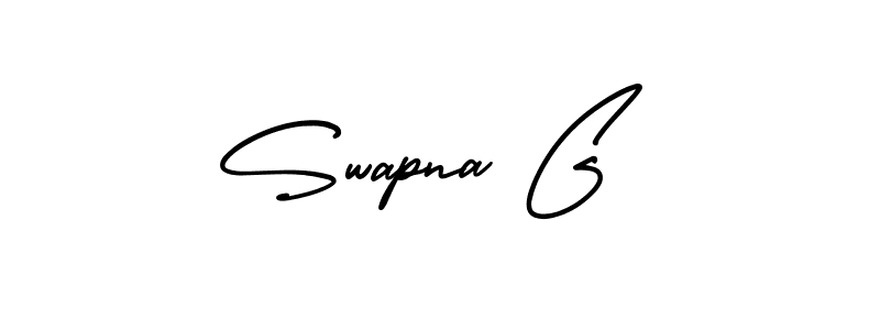 How to make Swapna G name signature. Use AmerikaSignatureDemo-Regular style for creating short signs online. This is the latest handwritten sign. Swapna G signature style 3 images and pictures png