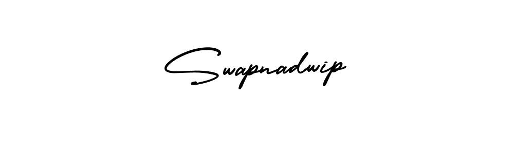 How to make Swapnadwip name signature. Use AmerikaSignatureDemo-Regular style for creating short signs online. This is the latest handwritten sign. Swapnadwip signature style 3 images and pictures png