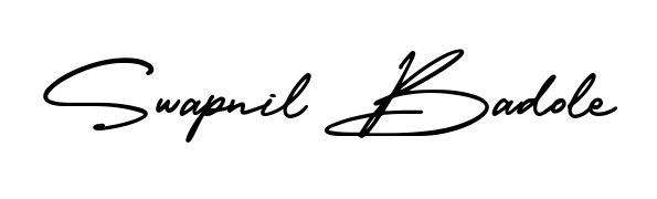 A sleek calligraphic signature for name Swapnil Badole utilizing AmerikaSignatureDemo-Regular styling. Great for adding personal signatures to photos and art. Swapnil Badole signature style 3 images and pictures png