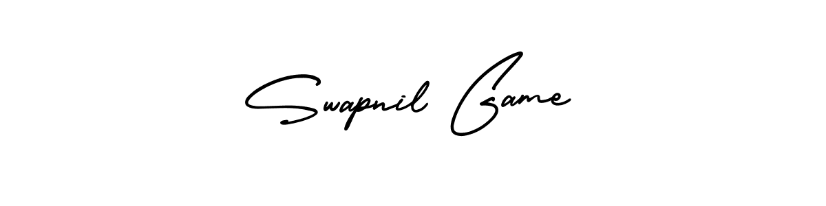 Swapnil Game stylish signature style. Best Handwritten Sign (AmerikaSignatureDemo-Regular) for my name. Handwritten Signature Collection Ideas for my name Swapnil Game. Swapnil Game signature style 3 images and pictures png