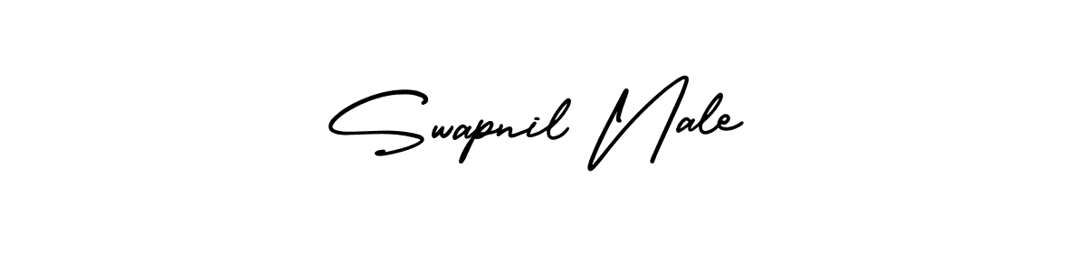 This is the best signature style for the Swapnil Nale name. Also you like these signature font (AmerikaSignatureDemo-Regular). Mix name signature. Swapnil Nale signature style 3 images and pictures png