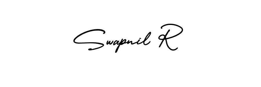 Swapnil R stylish signature style. Best Handwritten Sign (AmerikaSignatureDemo-Regular) for my name. Handwritten Signature Collection Ideas for my name Swapnil R. Swapnil R signature style 3 images and pictures png
