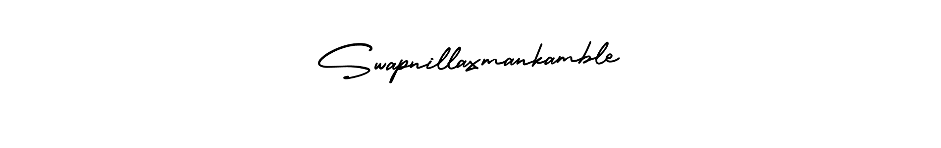 Design your own signature with our free online signature maker. With this signature software, you can create a handwritten (AmerikaSignatureDemo-Regular) signature for name Swapnillaxmankamble. Swapnillaxmankamble signature style 3 images and pictures png