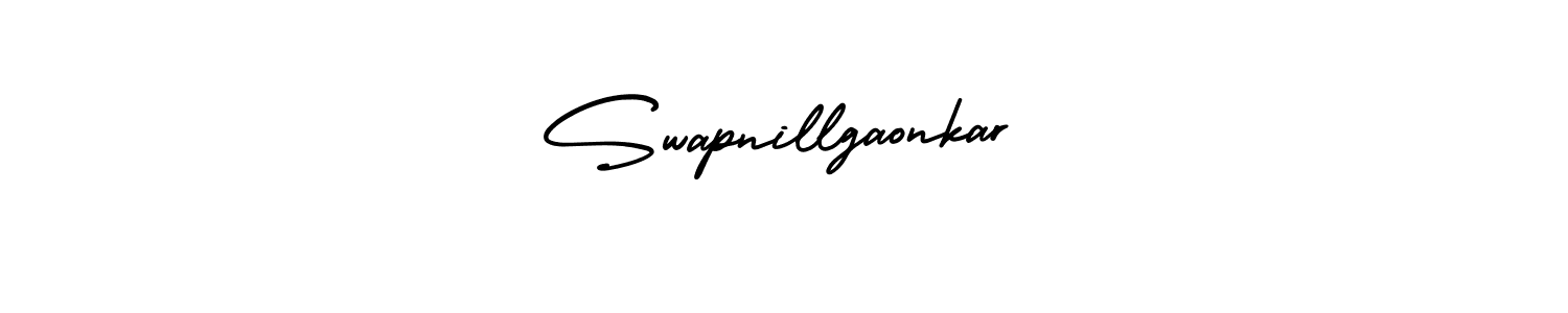 You should practise on your own different ways (AmerikaSignatureDemo-Regular) to write your name (Swapnillgaonkar) in signature. don't let someone else do it for you. Swapnillgaonkar signature style 3 images and pictures png