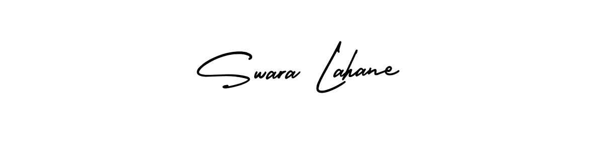 How to Draw Swara Lahane signature style? AmerikaSignatureDemo-Regular is a latest design signature styles for name Swara Lahane. Swara Lahane signature style 3 images and pictures png