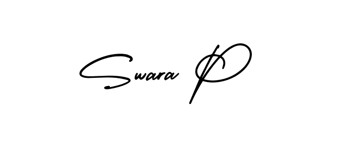 Also we have Swara P name is the best signature style. Create professional handwritten signature collection using AmerikaSignatureDemo-Regular autograph style. Swara P signature style 3 images and pictures png