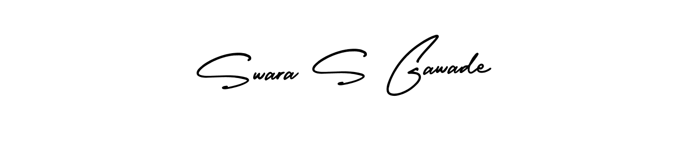 Also we have Swara S Gawade name is the best signature style. Create professional handwritten signature collection using AmerikaSignatureDemo-Regular autograph style. Swara S Gawade signature style 3 images and pictures png