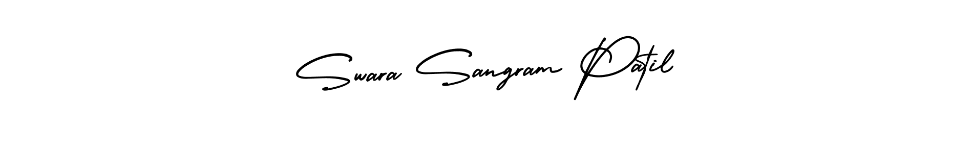 It looks lik you need a new signature style for name Swara Sangram Patil. Design unique handwritten (AmerikaSignatureDemo-Regular) signature with our free signature maker in just a few clicks. Swara Sangram Patil signature style 3 images and pictures png