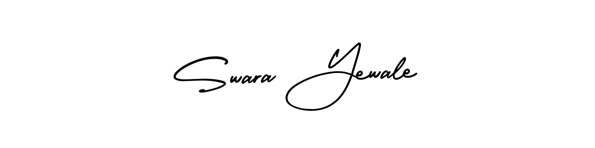 Also we have Swara Yewale name is the best signature style. Create professional handwritten signature collection using AmerikaSignatureDemo-Regular autograph style. Swara Yewale signature style 3 images and pictures png